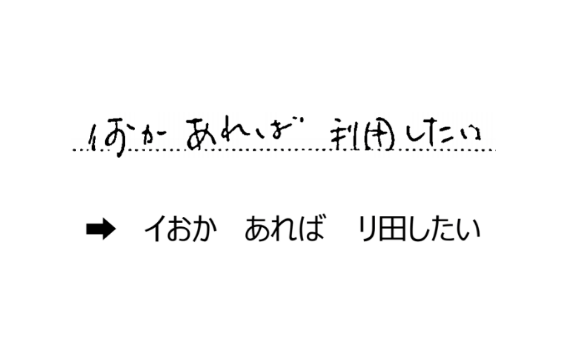 AI-OCRだと上手く抽出できない文字